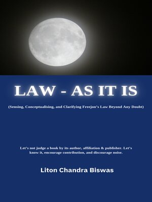cover image of LAW--AS IT IS